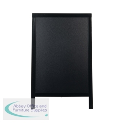 Deflecto Double Sided Pavement A Frame Chalkboard 850x545x560mm Black PACB-85-BLK
