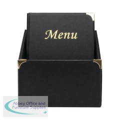Deflecto Essential Range Menu Holders A4 Black (Pack of 10) DF91711