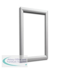 Deflecto 25mm Front Opening Snap Frame A0 Aluminium Clip Frame Silver 5055425954792