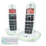 Doro DECT White Big Button Cordless Phone (2 Pack) PHONEEASY 100W D