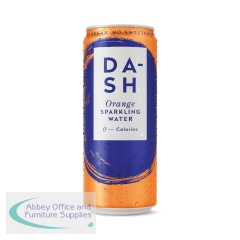 Dash Water Sparkling Water Orange 330ml Can (Pack of 12) DBL009