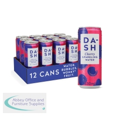Dash Water Sparkling Water Cherry 330ml Can (Pack of 12) DBL420