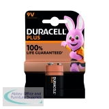 Duracell Plus 9V Battery Alkaline 100% Life 5011414