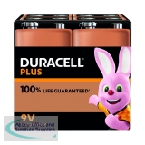 Duracell Plus 9V Battery Alkaline 100% Life (Pack of 4) 5009826