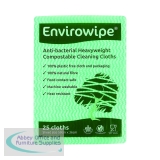 Envirowipe Antibacterial Cleaning Cloths 500x360mm Green (Pack of 25) EWF152