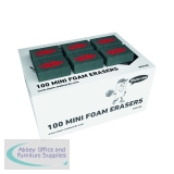 Show-me Mini Foam Whiteboard Eraser (100 Pack) MFE100