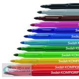 Swash KOMFIGRIP Colouring Pen Broad Tip Assorted (12 Pack) TW12BD