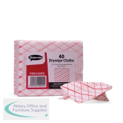 Show-me Plant Based Drywipe Eraser Cloths Assorted (Pack of 40) PBDC40RD