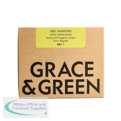 Grace and Green Organic Cotton Non-Applicator Tampons Regular (Pack of 400) EU_OTR_BULK_001