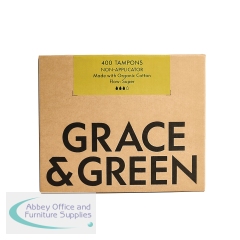 Grace and Green Organic Cotton Non-Applicator Tampons Super (Pack of 400) EU_OTS_BULK_002