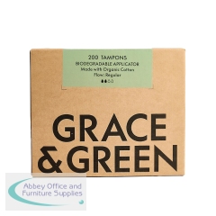 Grace and Green Organic Cotton Applicator Tampons Regular (Pack of 200) EU_ATR_BULK_007