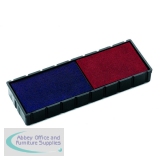 COLOP E/12/2 Replacement Ink Pad Blue/Red (Pack of 2) E/12/2