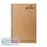 Graffico Recycled Wirebound Notebook 160 Pages A5 (Pack of 10) EN07341