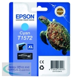 Epson T1572 Ink Cartridge Ultra Chrome K3 XL High Yield Turtle Cyan C13T15724010