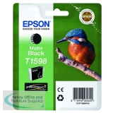 Epson T1598 Ink Cartridge Ultra Chrome Hi-Gloss2 Kingfisher Matte Black C13T15984010