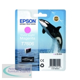 Epson T7606 Ink Cart Ultra Chrome HD Killer Whale Vivid Light Magenta C13T76064010