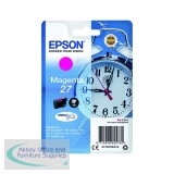 Epson 27 Ink Cartridge DURABrite Ultra Alarm Clock Magenta C13T27034012