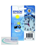 Epson 27XL Ink Cartridge DURABrite Ultra High Yield Alarm Clock Yellow C13T27144012