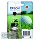 Epson 34XL Ink Cartridge DURABrite Ultra High Yield Golf Ball Black C13T34714010