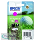 Epson 34XL Ink Cartridge DURABrite Ultra High Yield Golf Ball Magenta C13T34734010