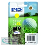 Epson 34XL Ink Cartridge DURABrite Ultra High Yield Golf Ball Yellow C13T34744010