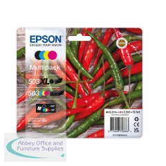 Epson 503XL/503 Chillies Ink Cartridge High Yield CMYK Multipack C13T09R94010