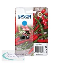 Epson 503XL Chillies Ink Cartridge High Yield Cyan C13T09R24010