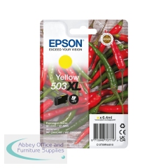 Epson 503XL Chillies Ink Cartridge High Yield Yellow C13T09R44010