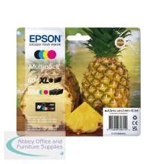 Epson 604XL/604 Pineapple Ink Cartridge High Yield CMYK Multipack C13T10H94010