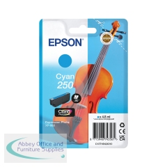 Epson 250 Violin Claria Photo HD Ink Cartridge Cyan C13T16N24010