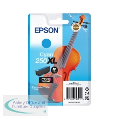 Epson 250XL Violin Claria Photo HD Ink Cartridge High Yield Cyan C13T16P24010