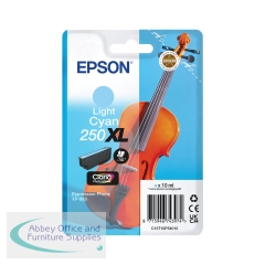 Epson 250XL Violin Claria Photo HD Ink Cartridge High Yield Light Cyan C13T16P54010