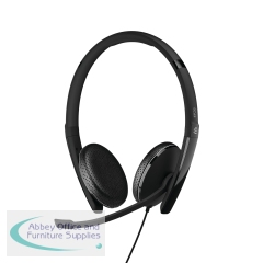 Epos Adapt 165T USB II Binaural Wired Headband Headset Black