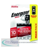 Energizer MAX E92 AAA Batteries (8 Pack) E300112100