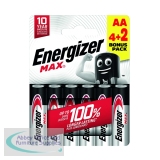 Energizer Max AA Battery (4+2) (Pack of 6) E303328500