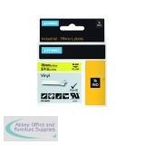 ES18433 - Dymo 18433 Rhino Vinyl Tape 19mm x 5.5m Black on Yellow S0718470