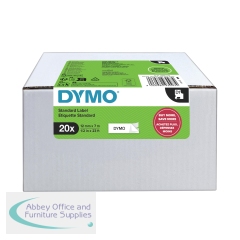 Dymo D1 Tape 12mmx7m Black/White (Pack of 20) 2231632