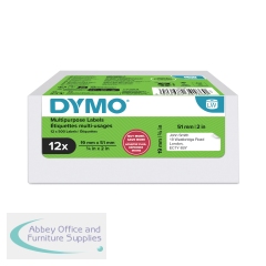 Dymo Multipurpose Labels 19x51mm 500 Labels (Pack of 12) 2234186