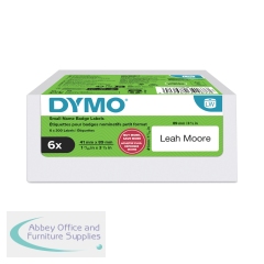 Dymo Small Name Badge Labels 41x89mm 300 Labels (Pack of 6) 2234187