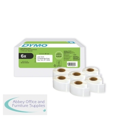 Dymo LabelWriter Return Address Labels 25 x 54mm Self-Adhesive White (Pack of 6) 2177564