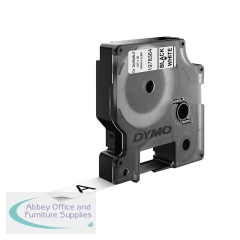 Dymo Durable D1 Labelling Tape 12mm x 5.5m Black on White 1978364
