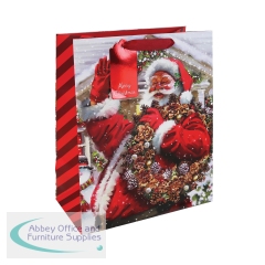 Eurowrap Joyful Santa Gift Bags Large Assorted (Pack of 12) X-36035-2C