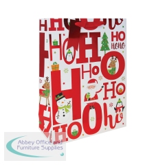 Eurowrap Hohoho Festive Gift Bags Extra Large (Pack of 12) X-36145-1WC