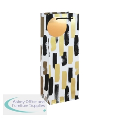 Mono Paint Strokes Bottle Bag White (Pack of 12) 37010-4C