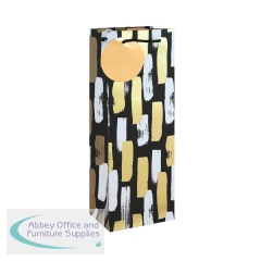 Mono Paint Strokes Bottle Bag Black (Pack of 12) 37013-4C