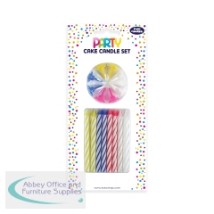 Eurowrap Cake Candle Set Assorted (Pack of 6) 38087-CCC