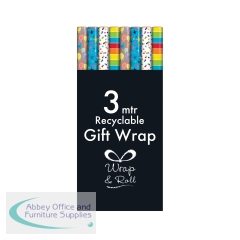 Generic Giftwrap Wrapping Paper 3m Assorted (Pack of 49) 37094-GWC