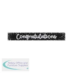 Eurowrap Congratulations Foil Party Banner (Pack of 6) 6837-CONGC