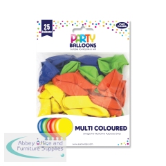 Eurowrap 25 Party Balloons Assorted (Pack of 6) 12924-MCC