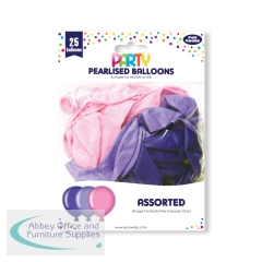 Eurowrap 25 Party Balloons Pink/Purple (Pack of 6) 12924-PCC